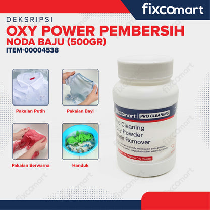 Fixcomart Pro Cleaning Oxy Power Pembersih Noda Baju Cloth Stain Remover 500gr