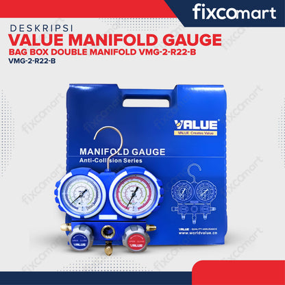Value Manifold Gauge Bag Box Double Manifold VMG-2-R22-B