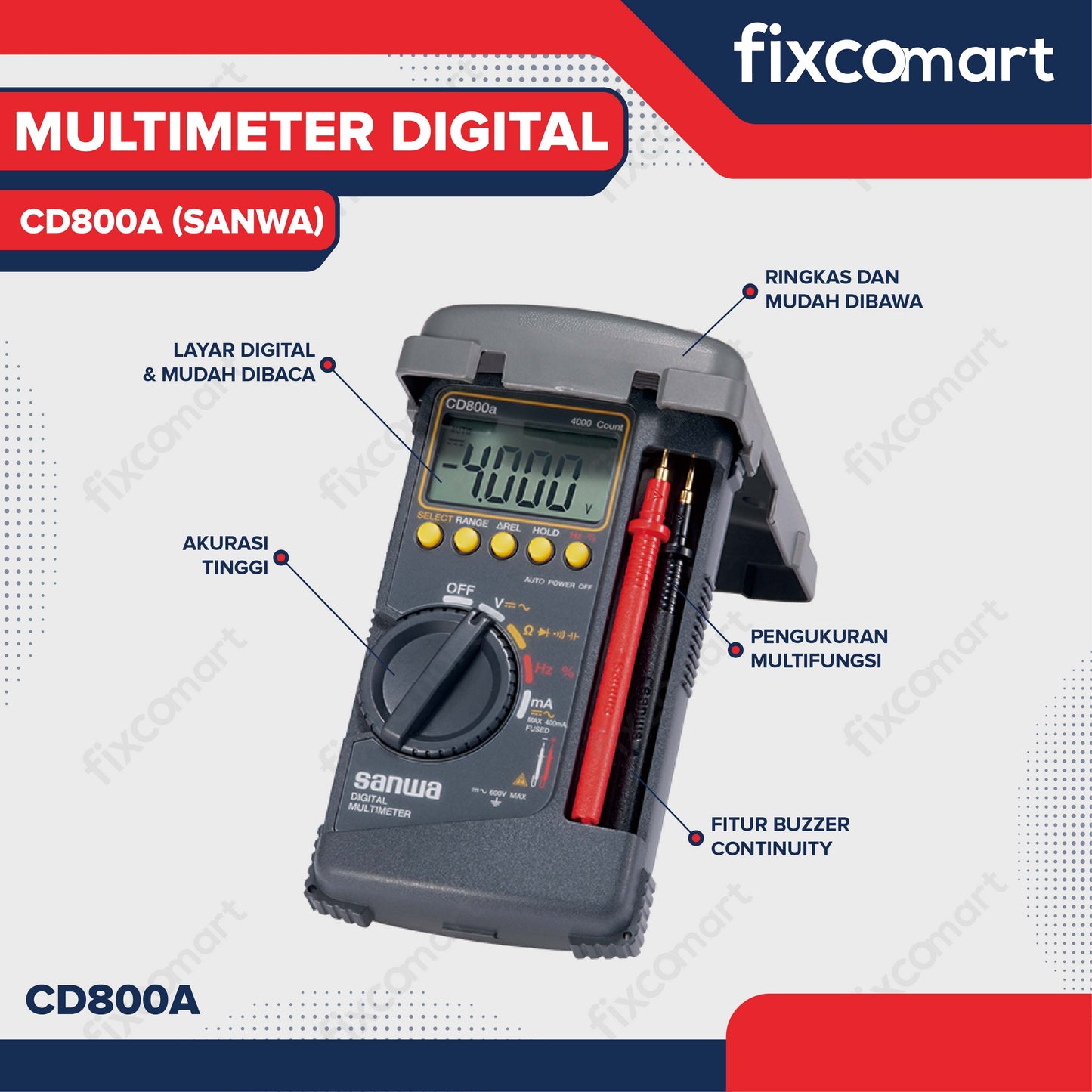 Sanwa Multimeter Digital CD800A