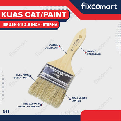 Eterna Kuas Cat/Paint Brush 611 2.5 Inch