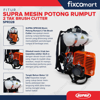 Supra SPR328 Mesin Potong Rumput 2 Tak Brush Cutter