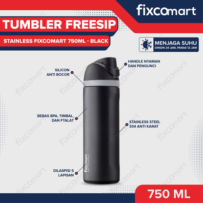 FIXCOMART TUMBLER STAINLESS 304 GAGANG 750ML - TIDAK UNTUK DIJUAL