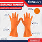 Kenmaster Sarung Tangan Karet Latex Gloves Orange L FIXCOMART