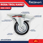 Roda Karet Rem 4 Inch Roda Troli 4" FIXCOMART