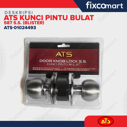 ATS KUNCI PINTU BULAT 587 S.S. (BLISTER)