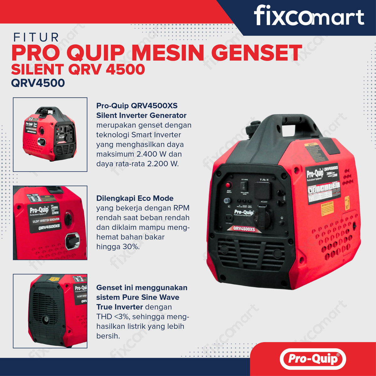 Pro Quip Mesin Genset Silent QRV 4500