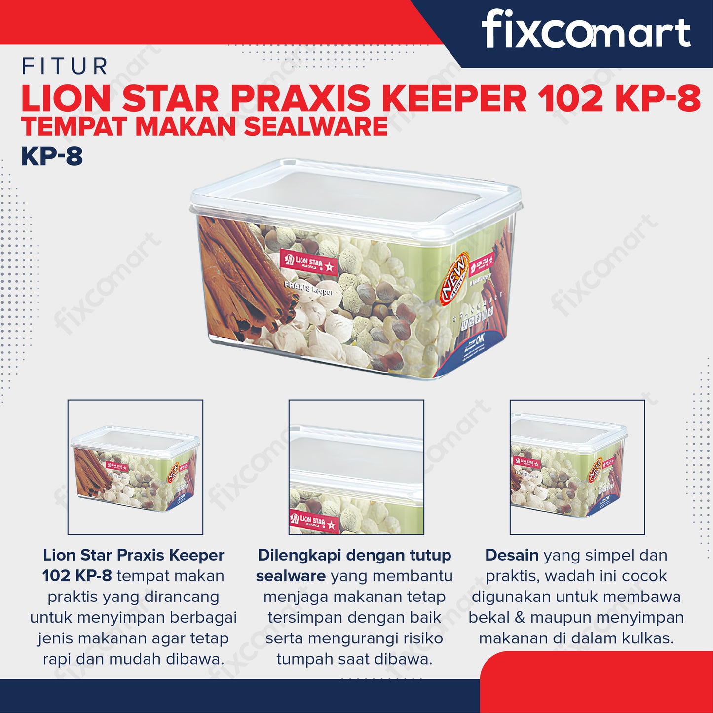 Lion Star Praxis Keeper 102 KP-8 Tempat Makan Sealware