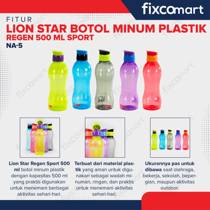Lion Star Botol Minum Plastik Regen 500 ml Sport