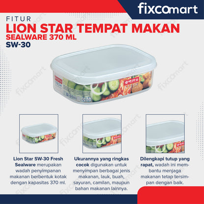 Lion Star Tempat Makan Sealware No. 30 370 ml Kotak Makan SW-30
