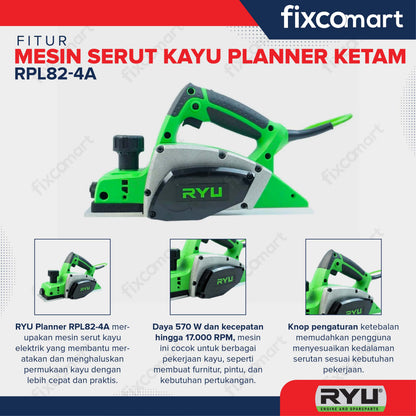 RYU Planner RPL82-4A Mesin Serut Kayu Planer Ketam