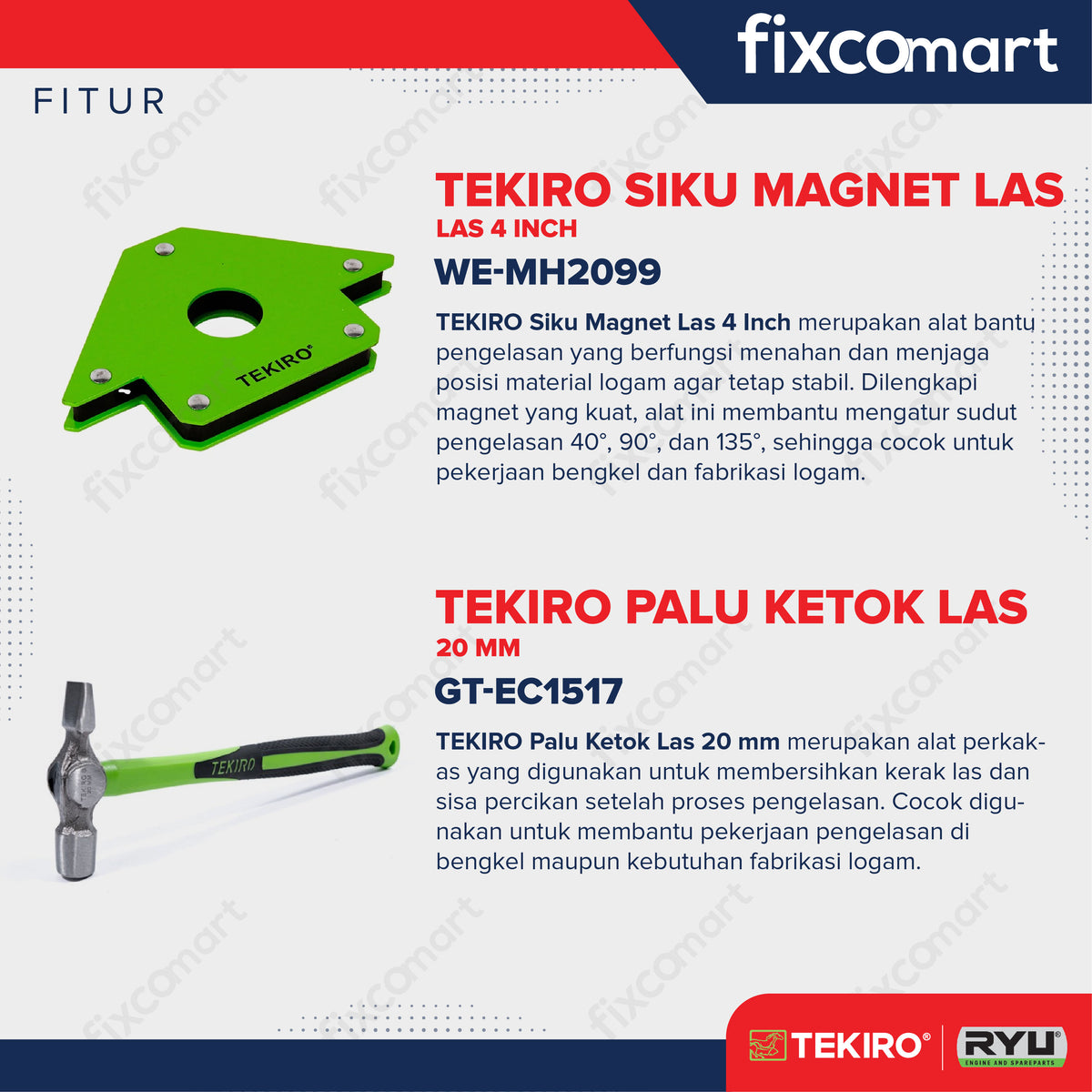 Paket Tekiro RYU Tukang Las Set Box Proffesional