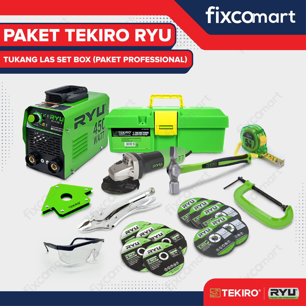 Paket Tekiro RYU Tukang Las Set Box Proffesional
