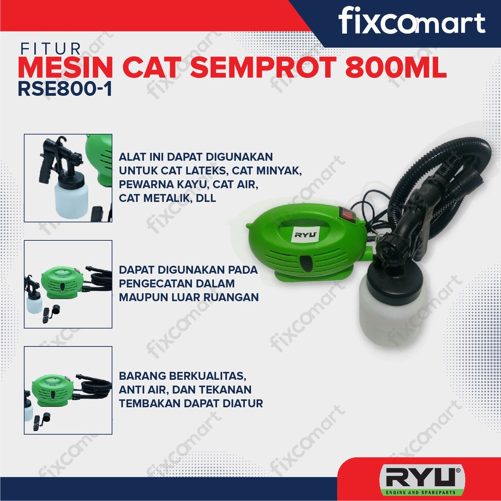 Ryu Rse 800-1 / Spray Gun Electric / Mesin Cat Semprot Elektrik