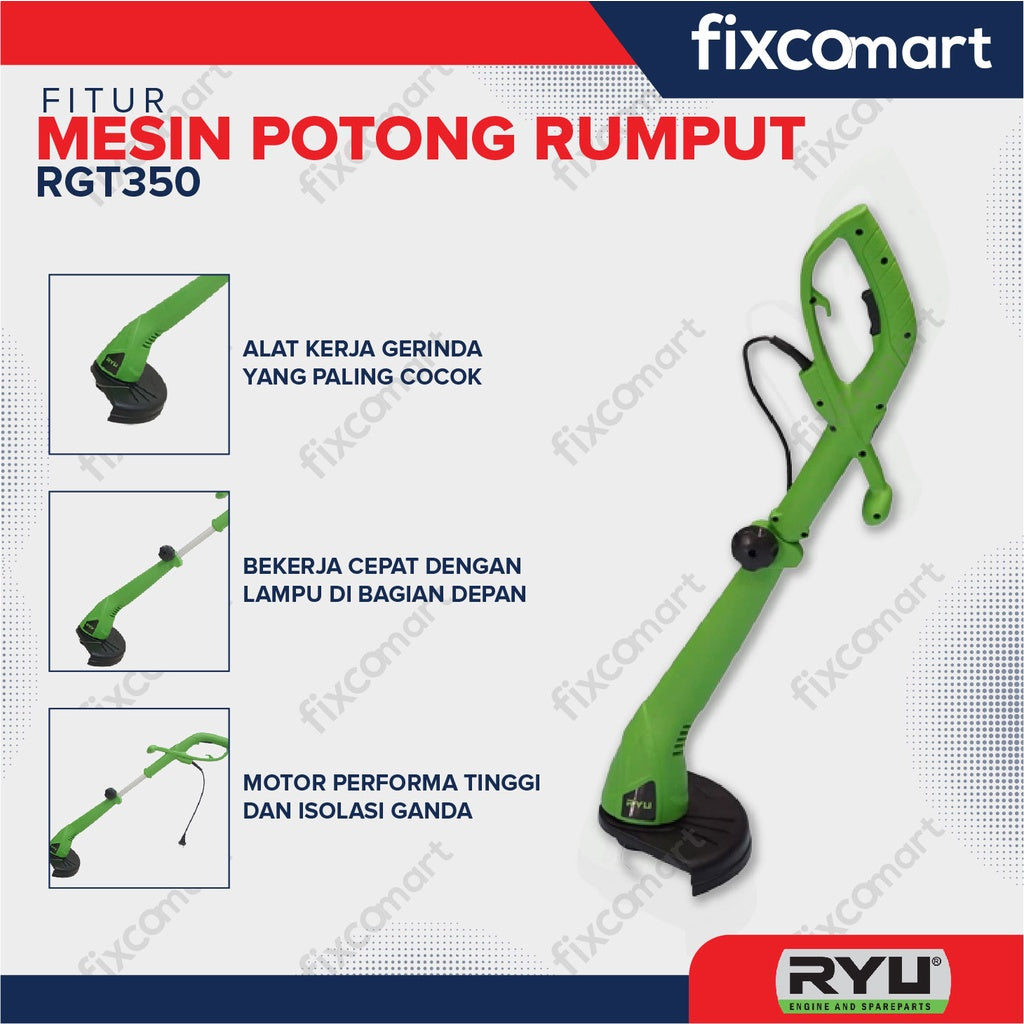RYU Mesin Potong Rumput Kabel - Ryu Mesin Grass Trimmer Rgt 350