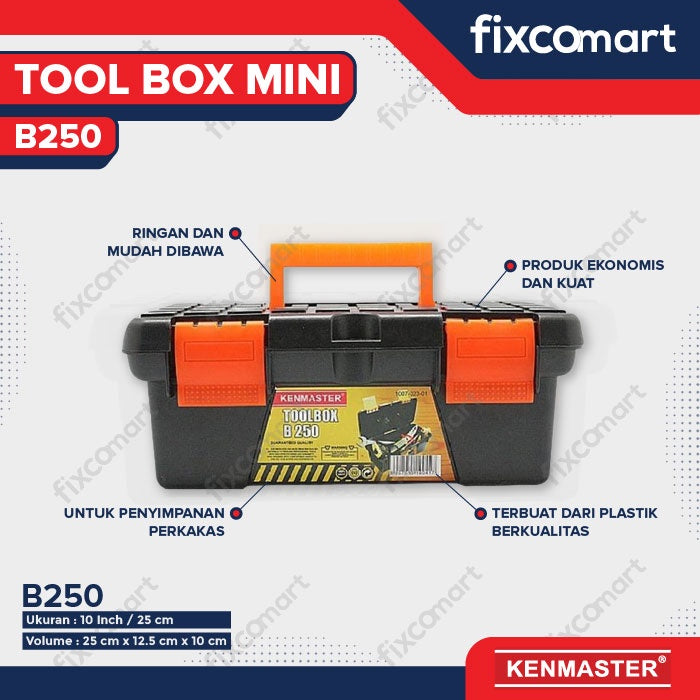 Kenmaster Tool Box Mini B250 Kotak Penyimpanan Perkakas