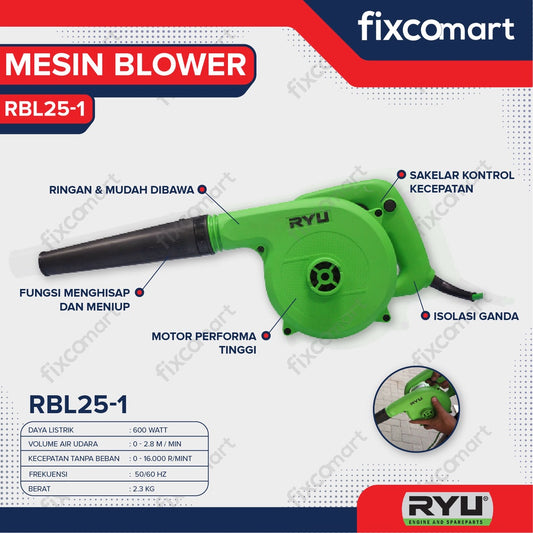 RYU Mesin Blower 600 W / Ryu Rbl 25