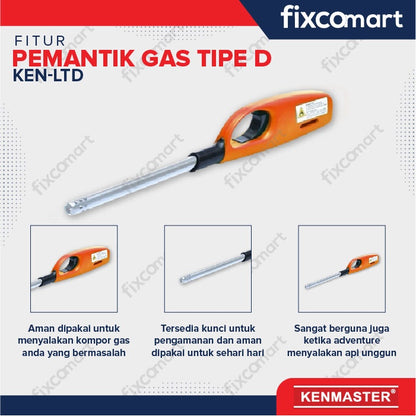 Kenmaster Gas Lighter Tipe D Korek Api Kompor Pemantik Gas