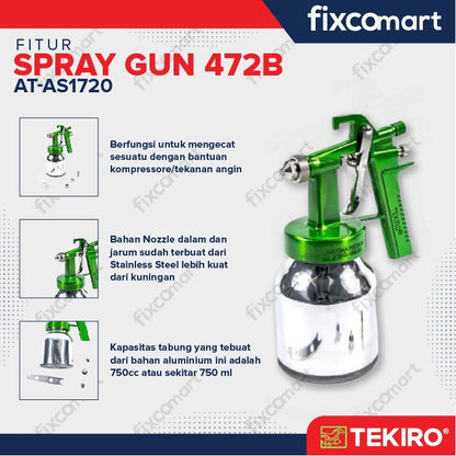 Tekiro Spray Gun 472B / Alat Semprot Cat Tabung Bawah