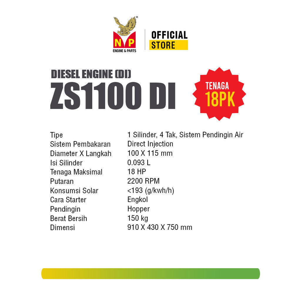NP - Diesel Engine ZS1100 / Mesin Diesel ZS1100