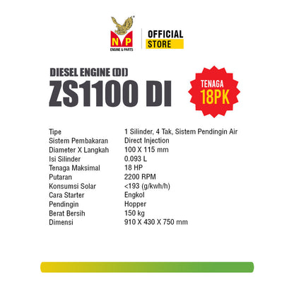 NP - Diesel Engine ZS1100 / Mesin Diesel ZS1100
