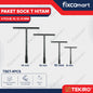 TEKIRO Fixcomart - Tekiro Paket Kunci Sock T Hitam (8-10-12-14 Mm) / Tekiro Kunci T Set 4 Pcs