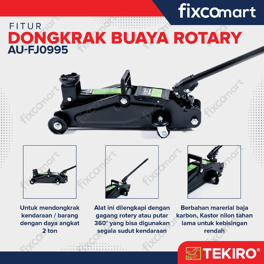TEKIRO Dongkrak Buaya 2 Ton Putar 360°