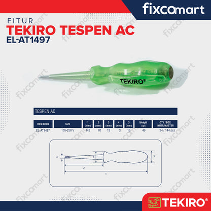 Tekiro Tespen AC / Obeng Tespen / Test Pen