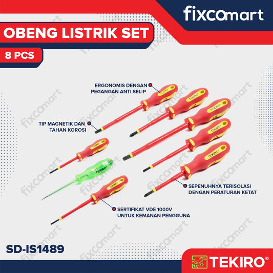 Tekiro Obeng Listrik Set 8 Pcs