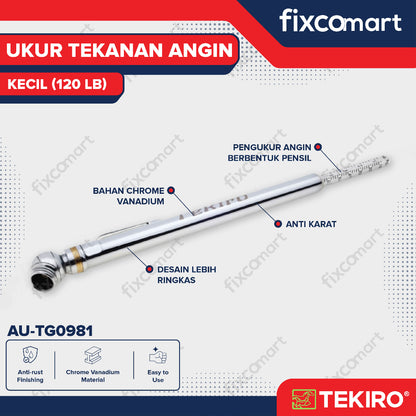 Tekiro Tire Gauge Small 120 Psi / Tekiro Ukur Tekanan Angin