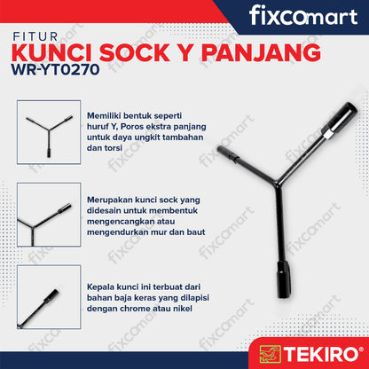 Tekiro Kunci Sock Y Panjang 8-9-10 mm / Kunci Sok Y