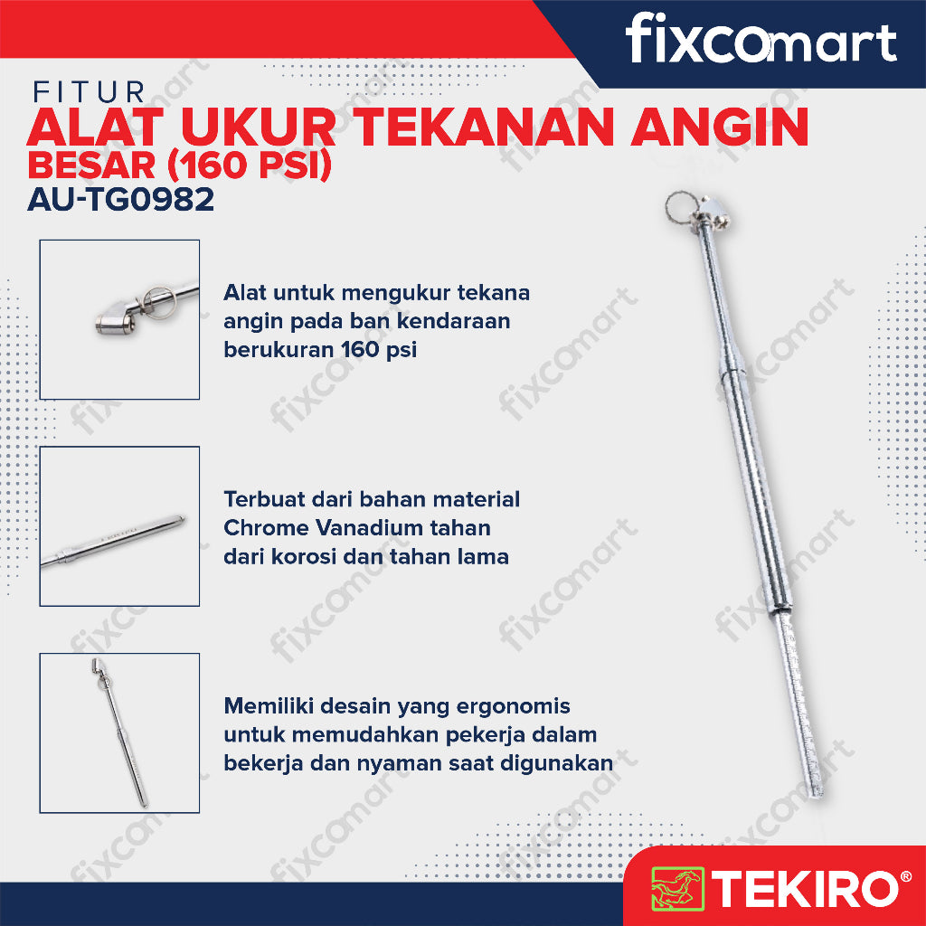 Tekiro Ukur Tekanan Angin 160 Psi / Tekiro Tire Gauge Big