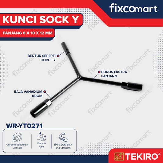 Tekiro Kunci Sock Y Long 8-10-12 mm