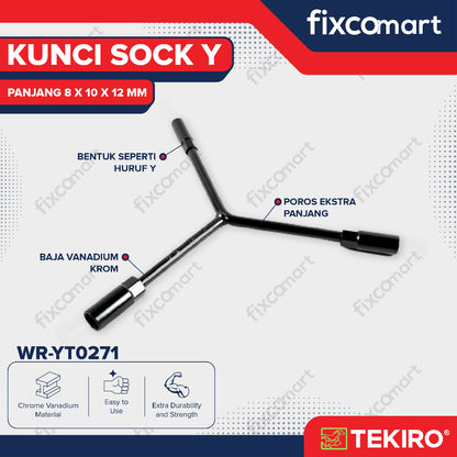 Tekiro Kunci Sock Y Long 8-10-12 mm