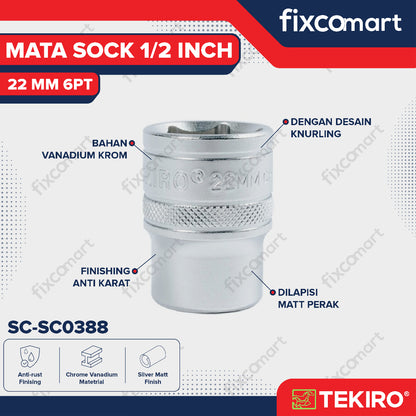 Tekiro Mata Sock 1-2 Inch 22 mm 6 PT