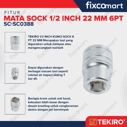 Tekiro Mata Sock 1-2 Inch 22 mm 6 PT