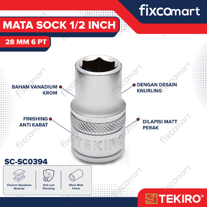 Tekiro Mata Sock 1/2 Inch 28 mm 6PT