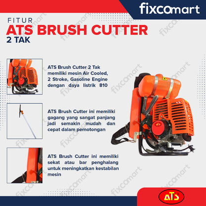 Brush Cutter 2 Tak ATS - Mesin Pemotong Rumput / Potong Rumput Gendong 2Tak