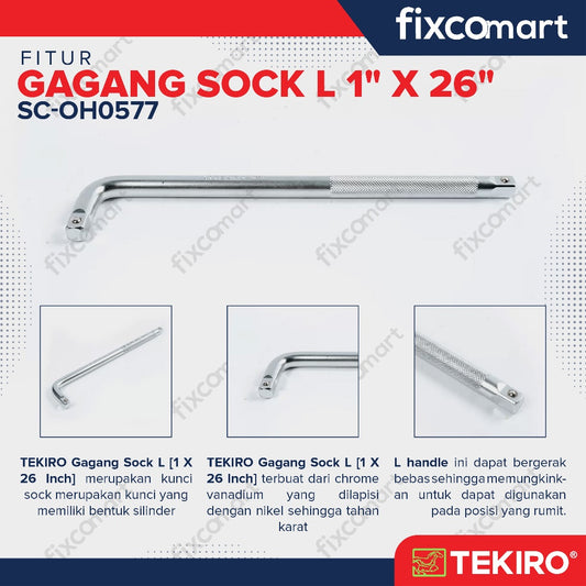 Tekiro Gagang Sock L 1 X 26 Inch / Tekiro Offset Handle