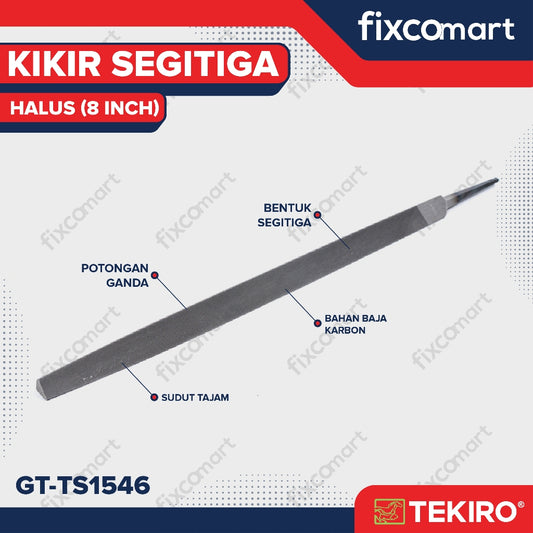 Tekiro Kikir Segitiga Halus 8 Inch