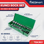 Tekiro Socket Set 3/4 inch 18 Pcs 19-50 mm 6PT Box Kaleng