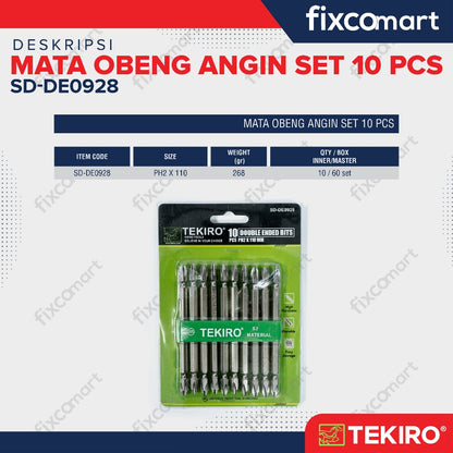 Tekiro Mata Obeng Angin Set 10 Pcs Ph2 X 110