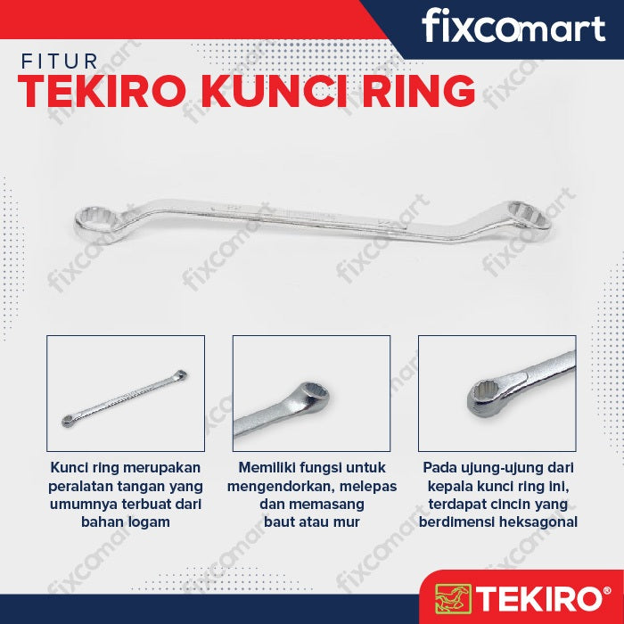Tekiro Kunci Ring 8 X 9  Mm / Box End Wrench