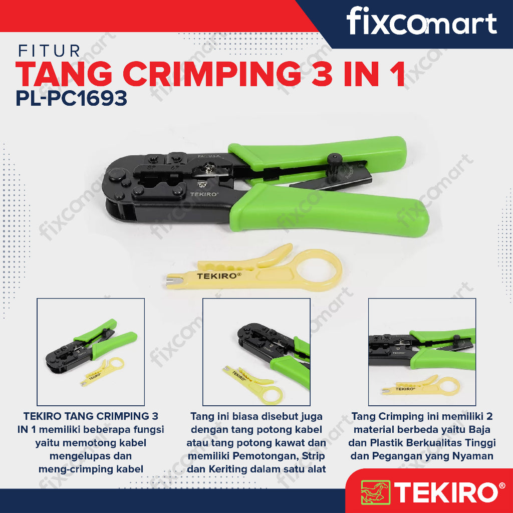 Tekiro Plug Crimper 3 In 1 / Tekiro Tang Crimping 3 In 1