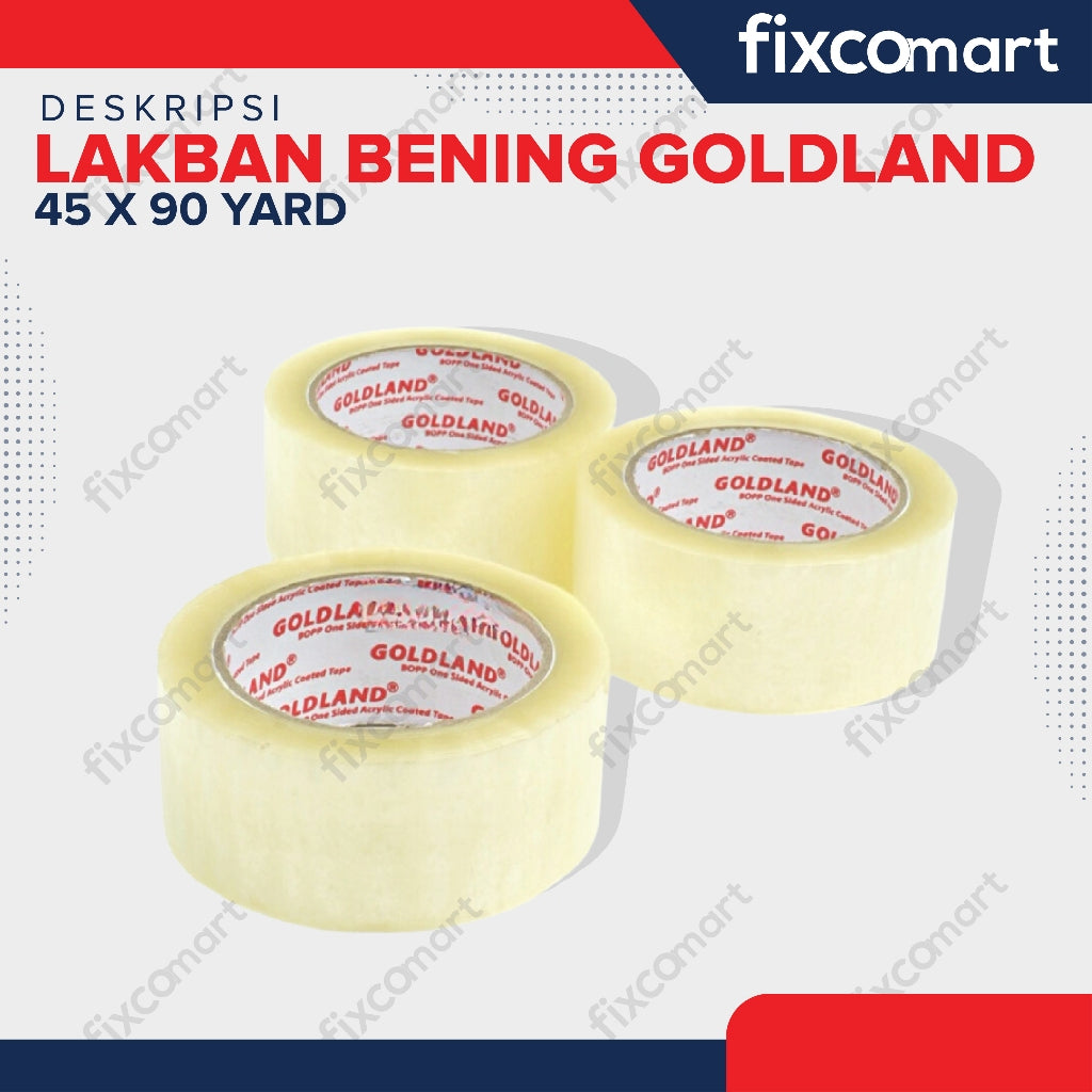 Lakban Bening Coklat GOLDLAND 45 MM x 90 Yard