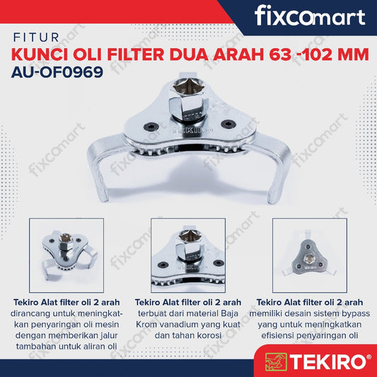 Tekiro Kunci Oil Filter 2 Arah / 2 Way Oil Filter