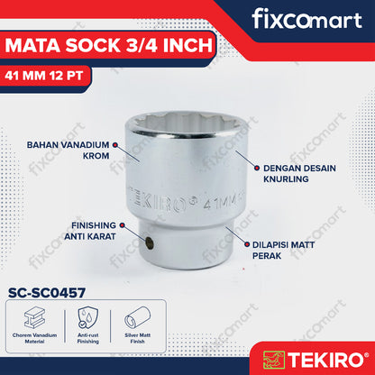 Tekiro Socket 3/4 inch 41 mm 12 PT / Mata Sock 3/4 Inch