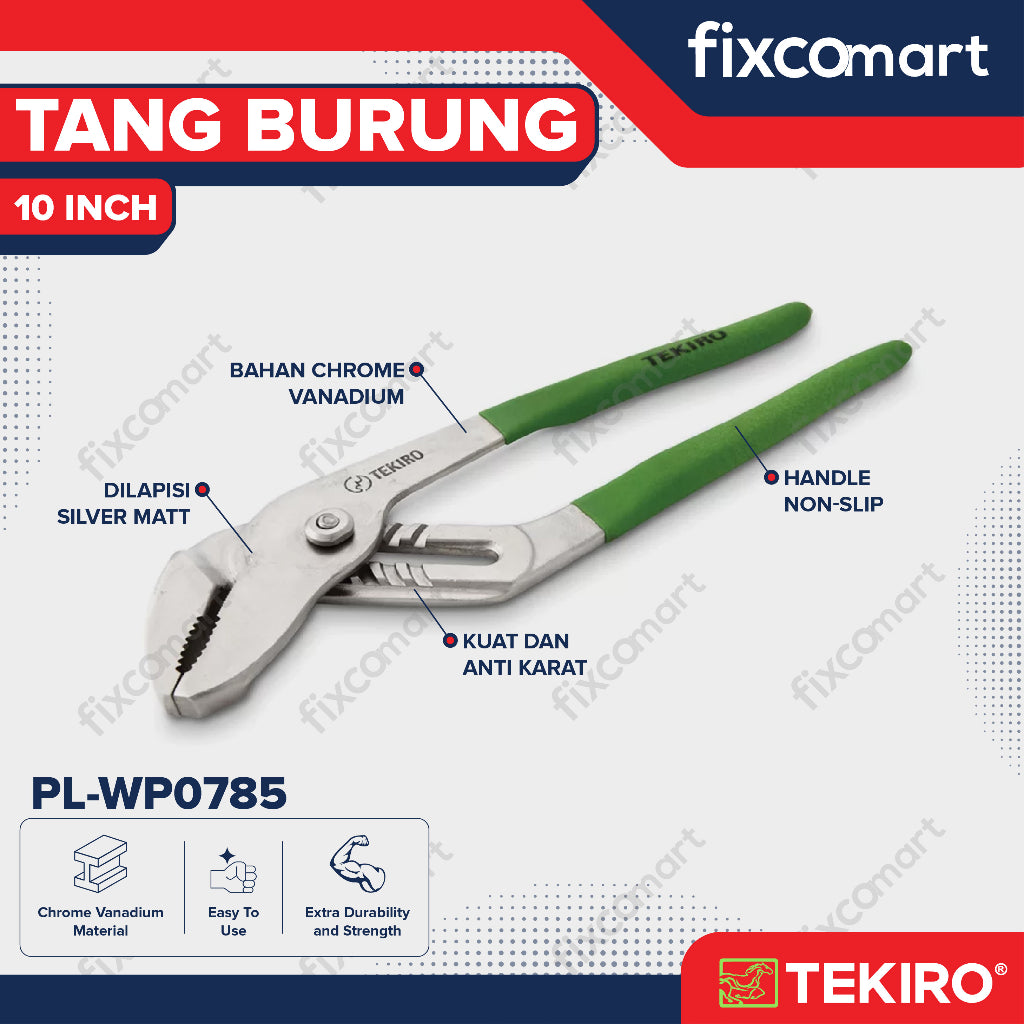 Tekiro Water Pump Pliers / Tang Burung 10 Inch