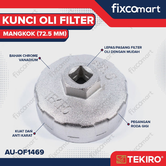 Tekiro Kunci Oil Filter Mangkok 72.5 mm (Innova)