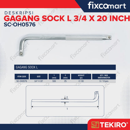 Tekiro Gagang Sock L 3/4 X 20 Inch / Tekiro Offset Handle