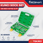 Tekiro Socket Set 18 Pcs 3/8 Inch (6-22 Mm) 12Pt Box Plastik / Tekiro Kunci Sock Set